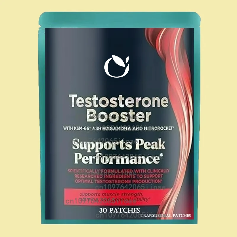 30 Patches Testosterone Booster for Men with Horny Goat Weed, Maca Root Transdermal Patches Energy Stamina Strength