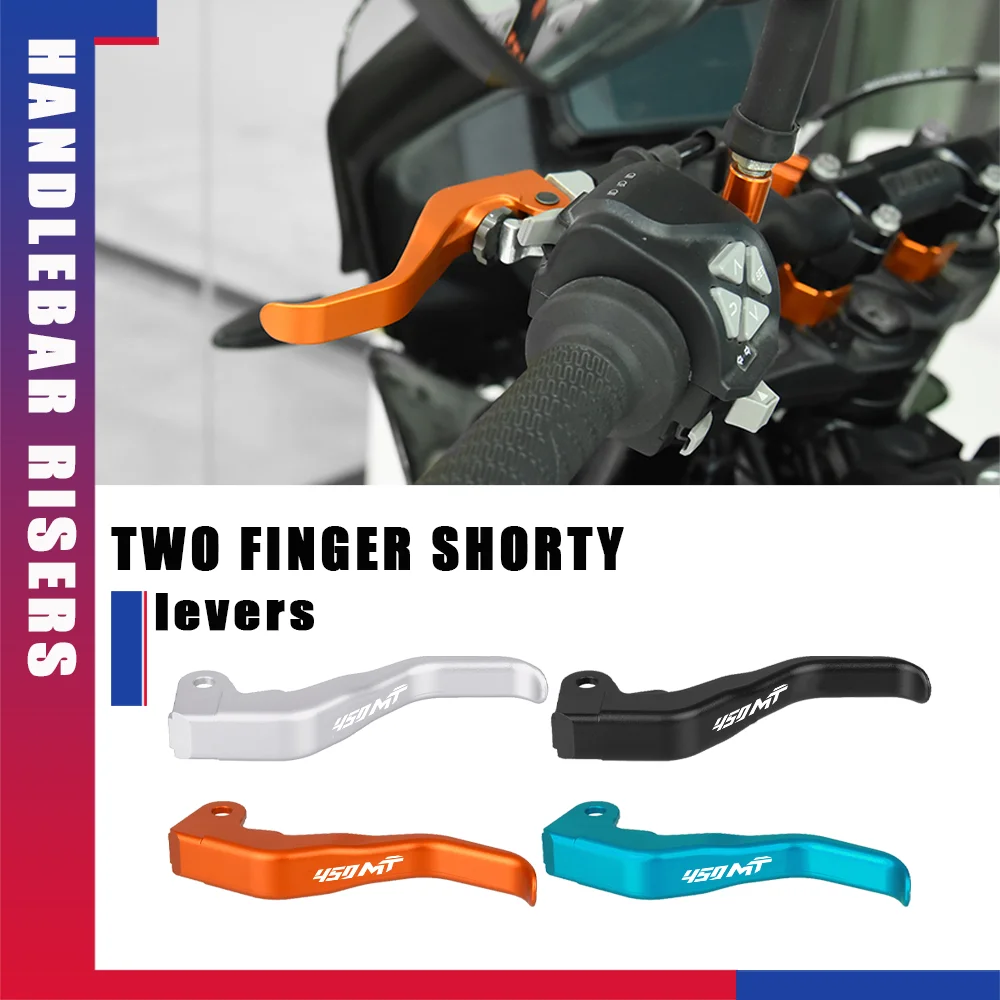 

For CFMOTO 450MT 2024 2025 2026 Motorcycle two finger 10% force reduction shorty stunt clutch lever 450SS 450SR 2022 2023 2024