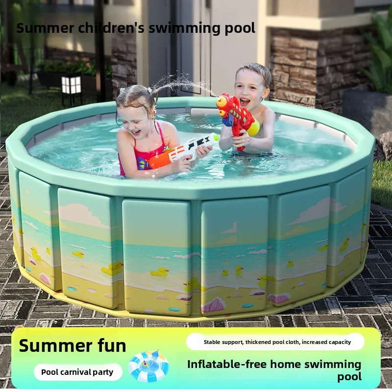 Inflatable Foldable Family Swimming Pool, Large‑Size Household Playing Pool for Adults, Kids & Babies