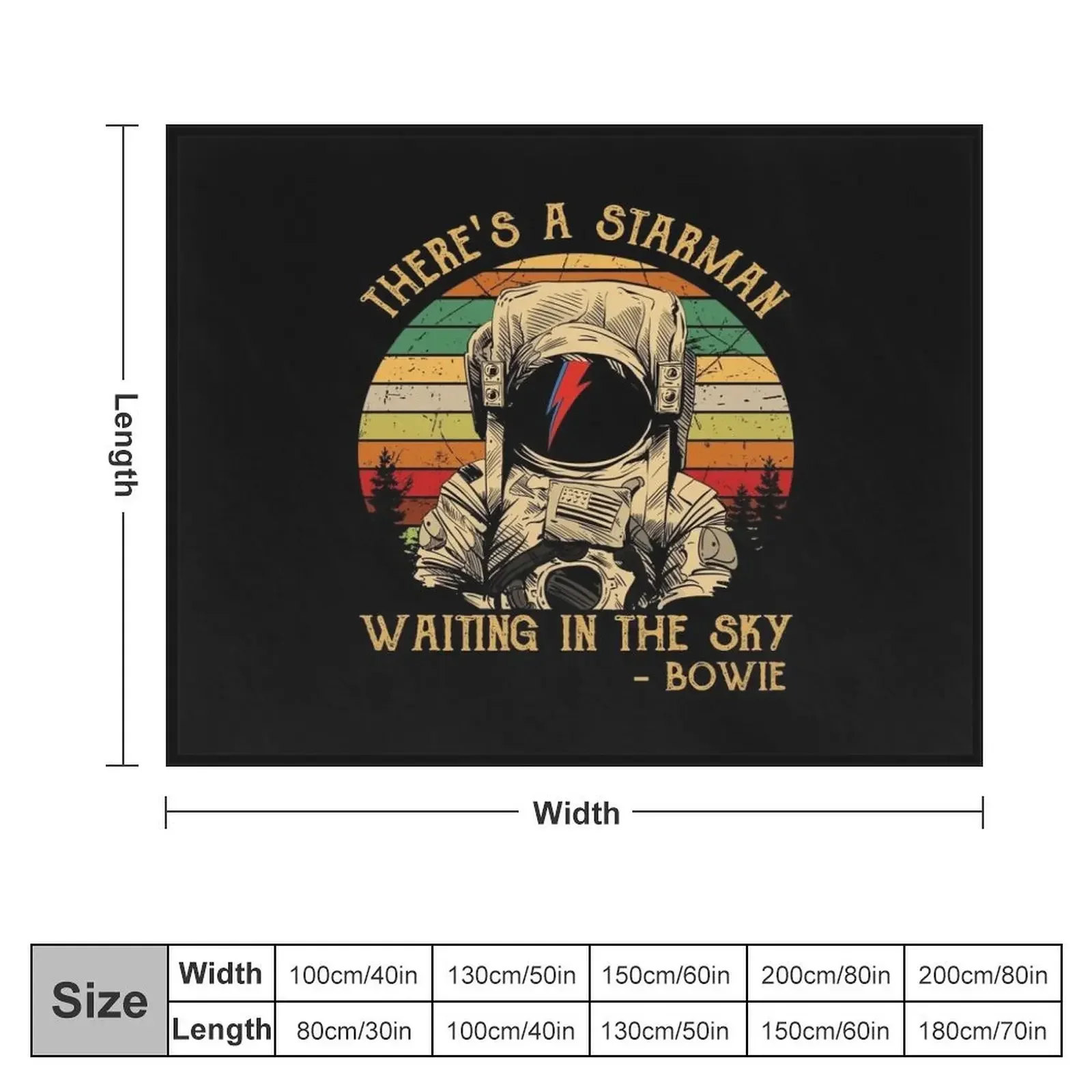 There's a starman waiting in the sky Throw Blanket Luxury Extra Large Throw Sleeping Bag Blankets