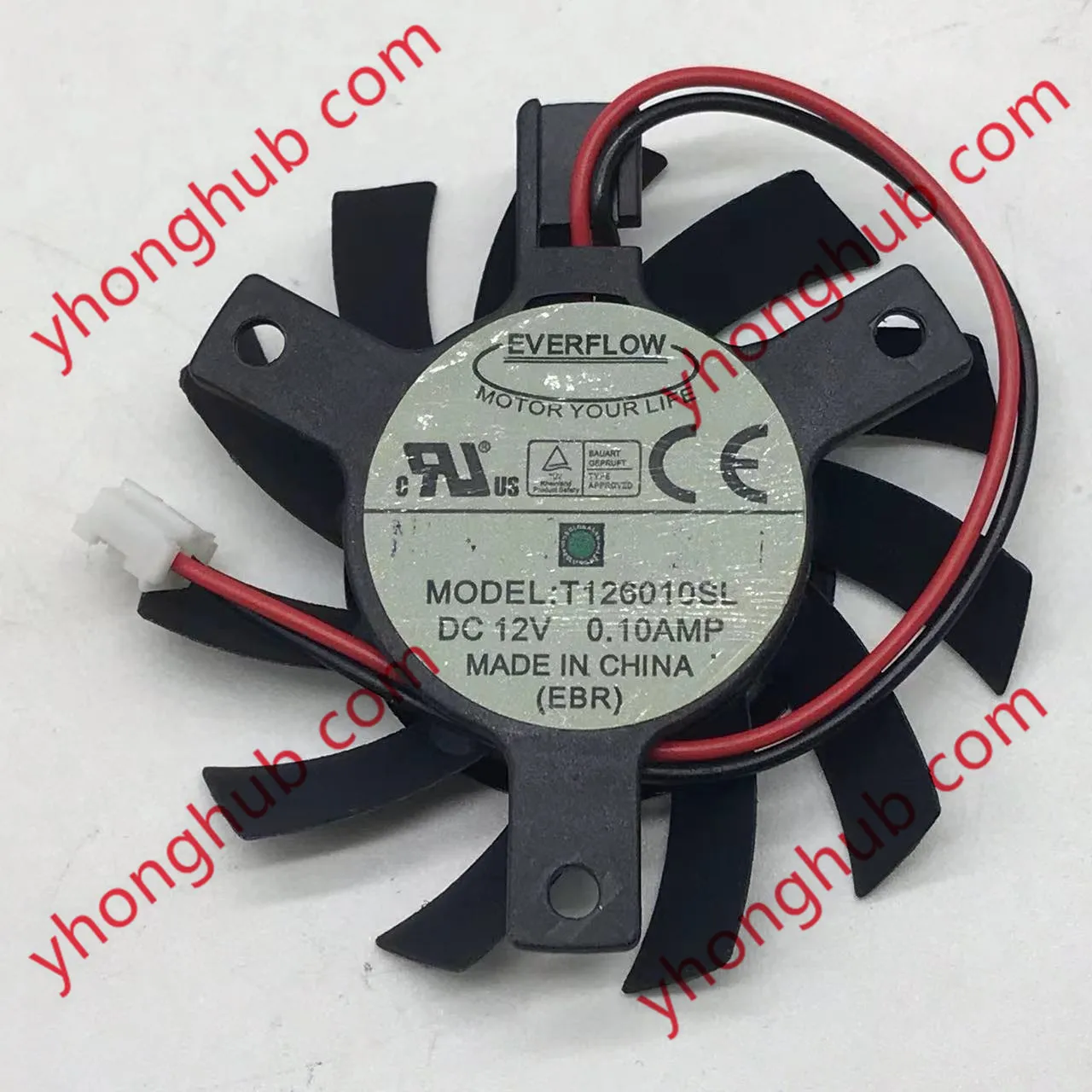 

Everflow T126010SL DC 12V 0.10A 2-wire 55X55mm Server Cooling Fan