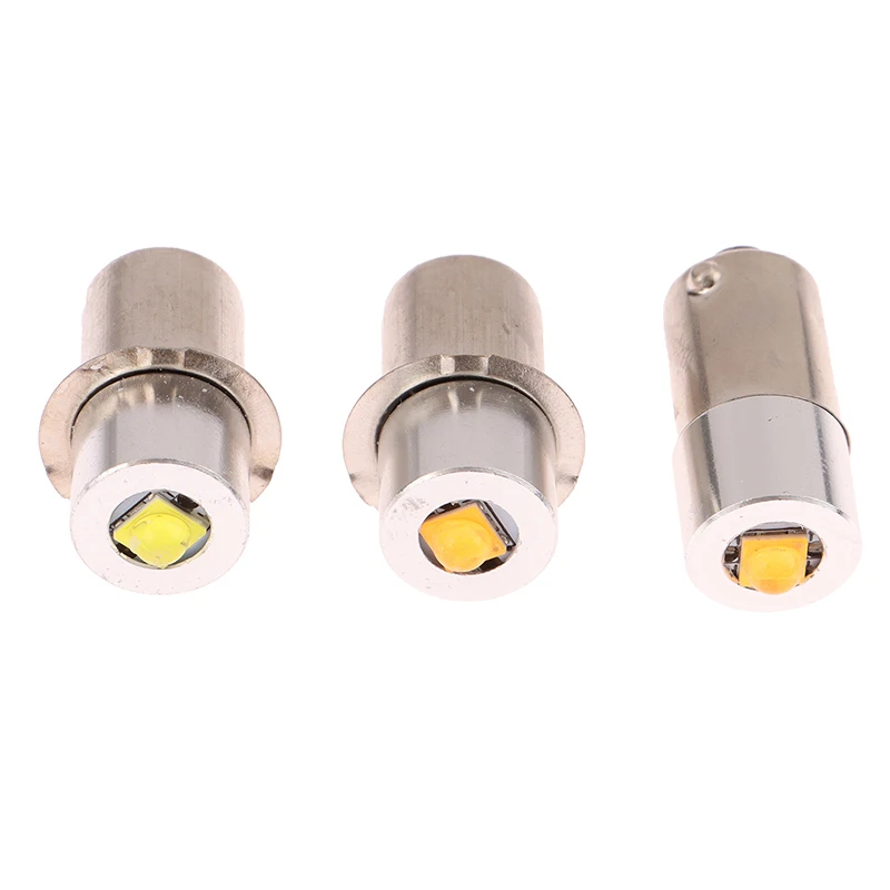 For P13.5S BA9S Base 3W LED Lights Bulbs High Bright DC 6-24V 3-12V Replacement Bulbs 300LM White / Warm White Flashlight Bulb