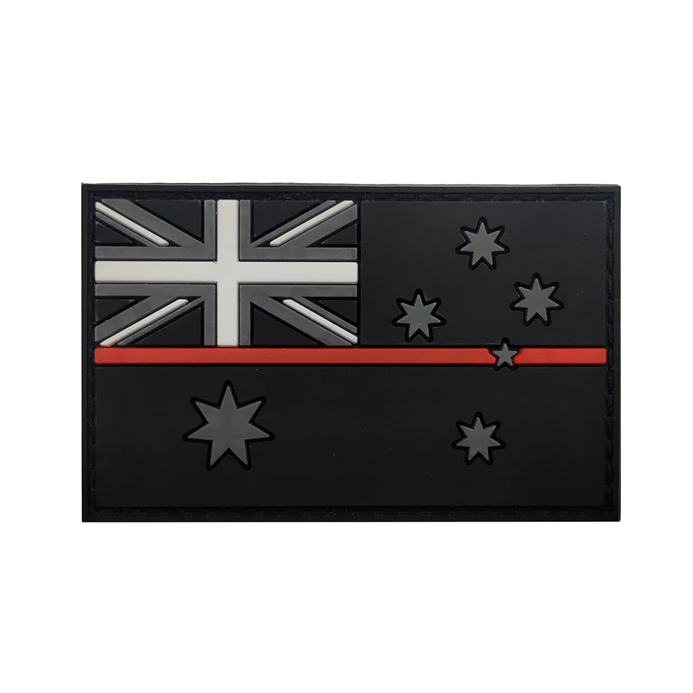 Australian Flag PVC+ Embroidery Armband Magic Sticker Hat Backpack Sticker Patch  Patches for Clothing Hook and Ring DIY