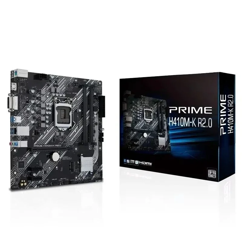 

Основная плата настольного компьютера ASUS PRIME H410M-K R2.0 с высокой четкостью HDMI, 1200 контактов