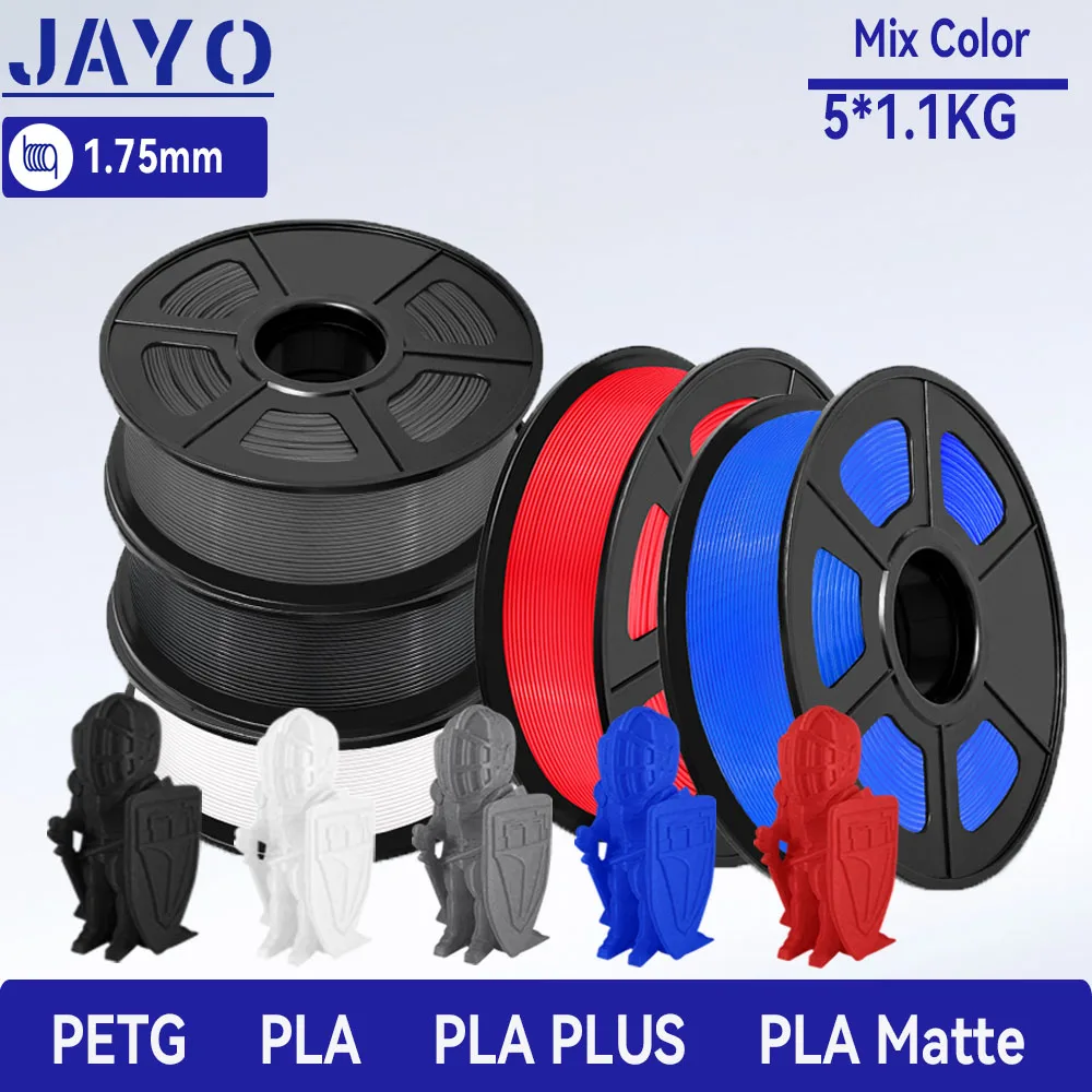 

JAYO 5.5KG PLA/PLA Meta/PLA Matte/High Speed PLA/AntiString PLA 3D Printer Filament 1.75mm 100% Neatly Wound for 3D Printer