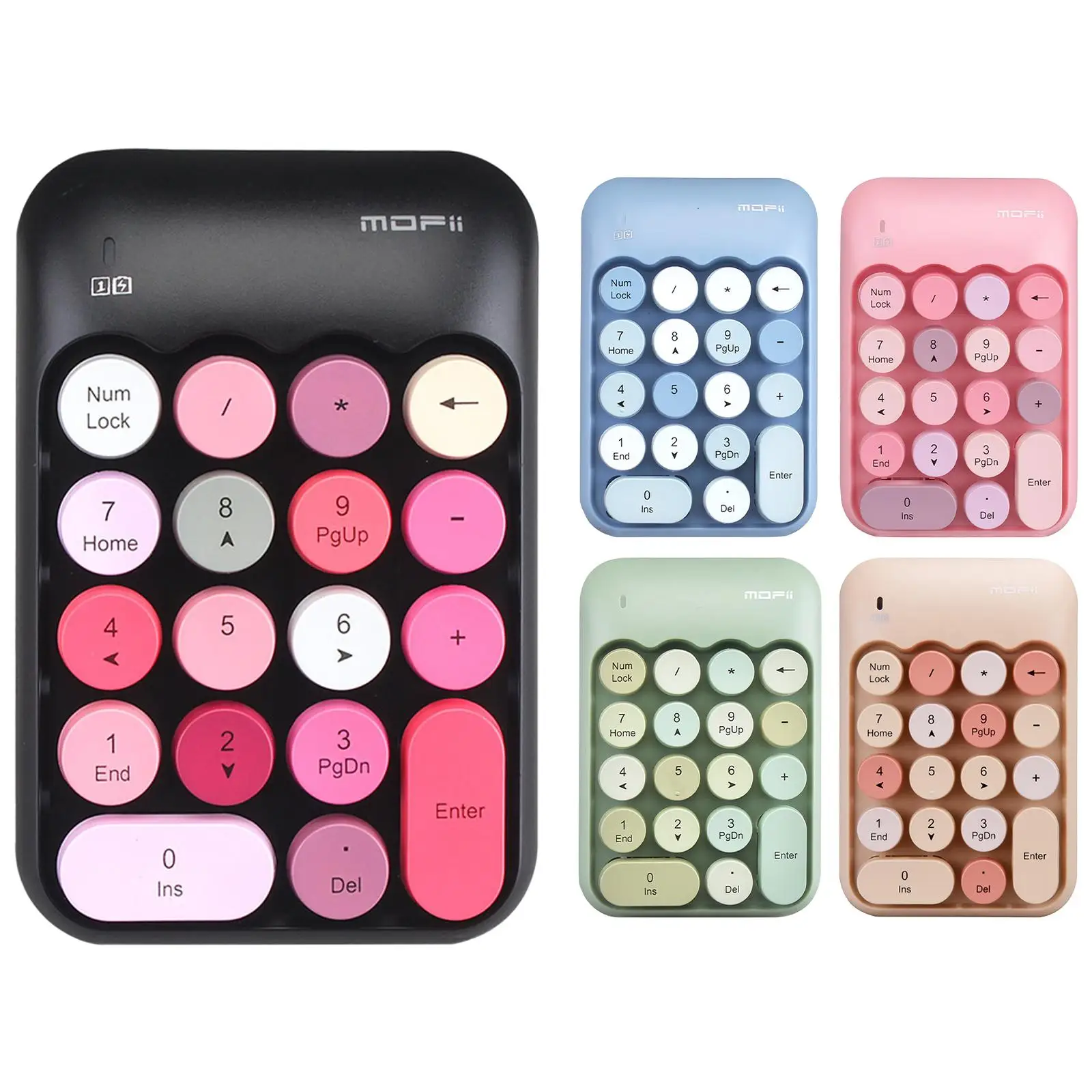 Mini Portable Wireless Numeric Keypad 18 Keys Number Keyboard for Desktop PC