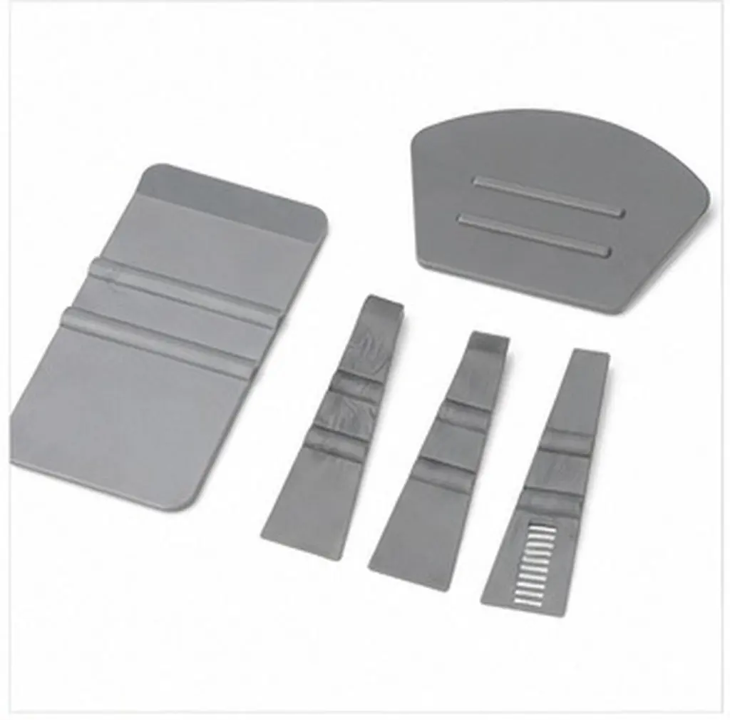 5Pcs Car Vinyl Squeegee Scrapers ABS Film Scraper Tool for Window Tint Paint Protection Wraps Bubble Removal Rain Gutter Door