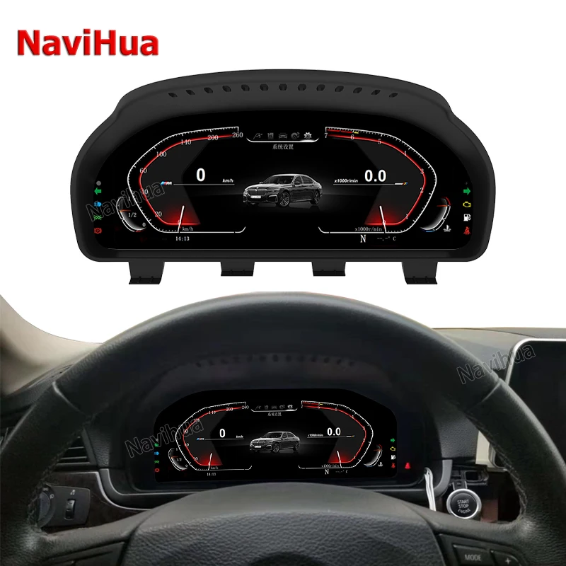 Navihua 12.3 Inch LINUX System Auto Meter Gauge Speedometer Car Electric Digital Instrument Cluster Dashboard for F10 X4 F26