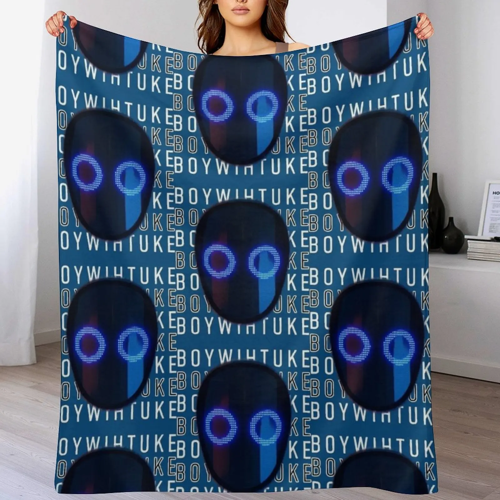 Boywithuke Face, Boywithuke Music Throw Blanket