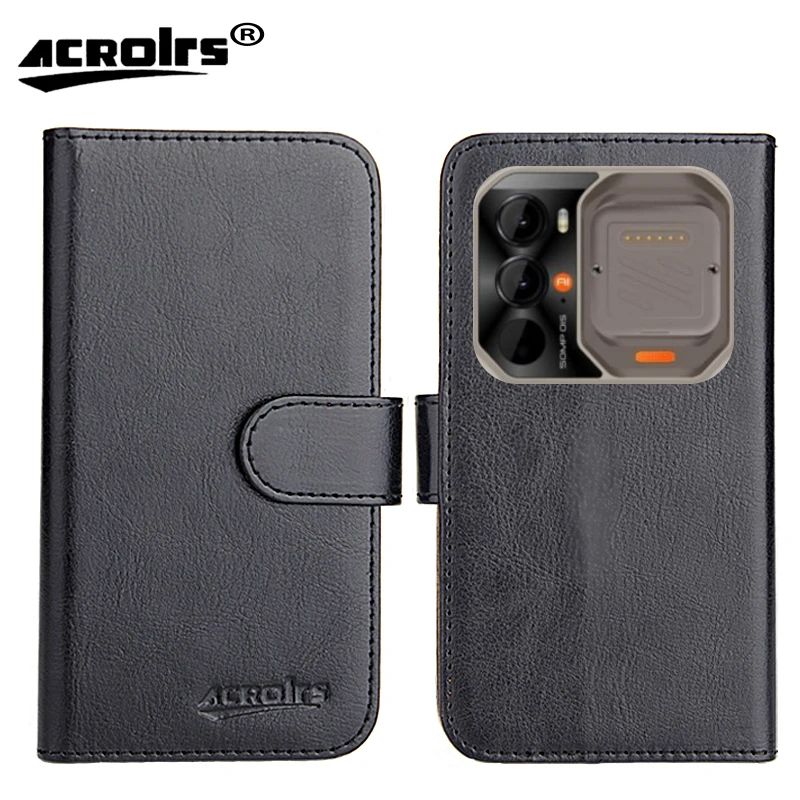 Étui RugOne Xsnap 7 Pro 6,67" à rabat ultra-fin, tendance, dédié, rétro, en cuir souple exclusif, coque de téléphone Crazy Horse.
