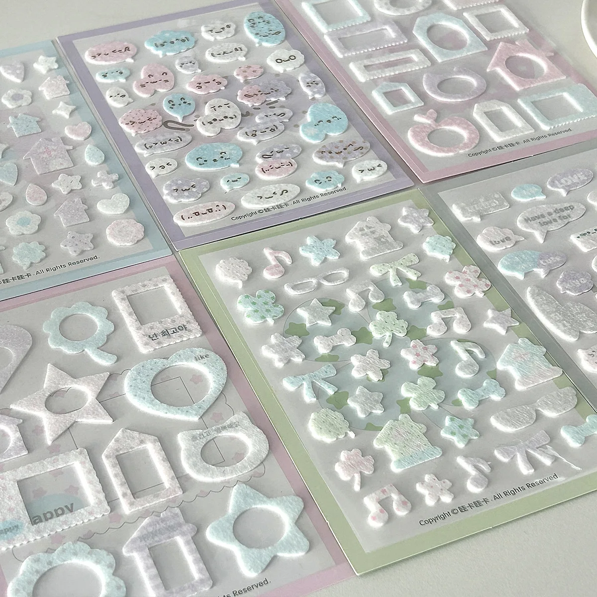 1 Stück koreanischer Stil, niedlicher Filzaufkleber, Stoff, 3D-Material, Dekor, DIY, Scrapbooking, Tagebuch, dekorative Winter-Aufkleber im japanischen Stil