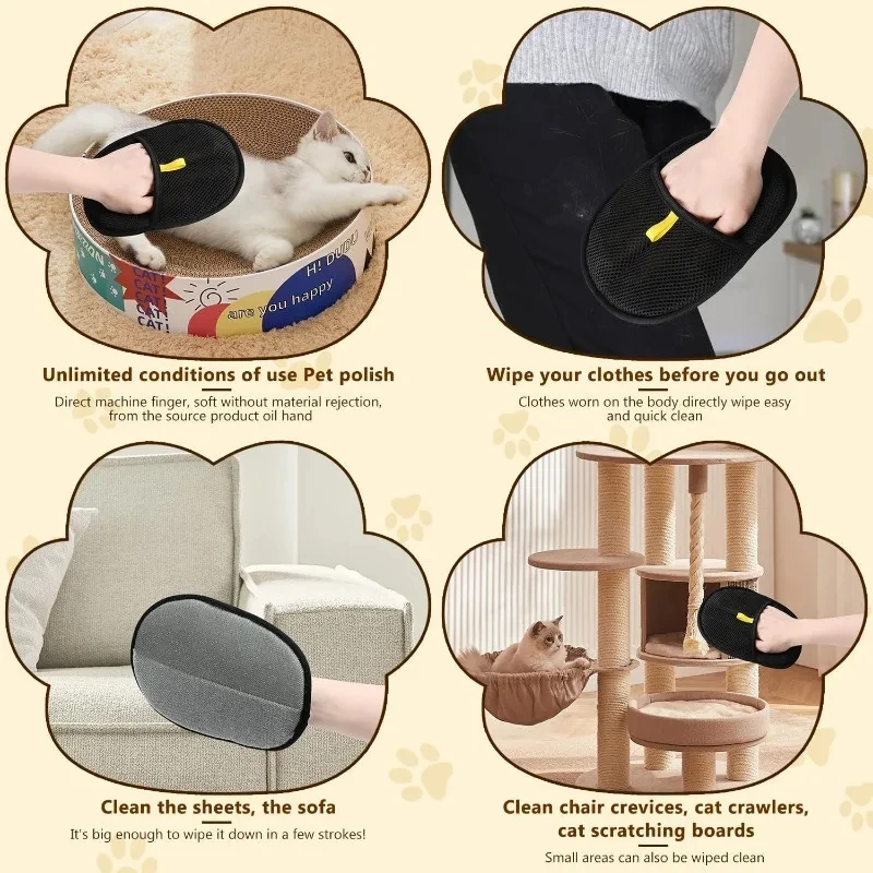 1/3/5PCS Pet Haarentferner Handschuh Doppelseitige Pelz Handschuhe Katze Hund Pelz Magnet Handschuhe für Waschen Enthaarung Reinigung Teppiche Sofas – Detail 12
