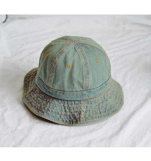 Japanese Harajuku Bucket Hats Women Summer Sunshade Retro Denim Basin Caps Showing Face Little Girl Literary Panama Sun Hat Men