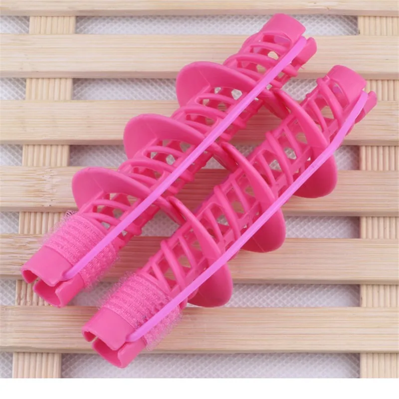 2PCS Rosa Air Pony Curling Eisen Design Klebstoff Schnalle Welle Curling Eisen Kunststoff Curling Eisen DIY Friseur Werkzeug