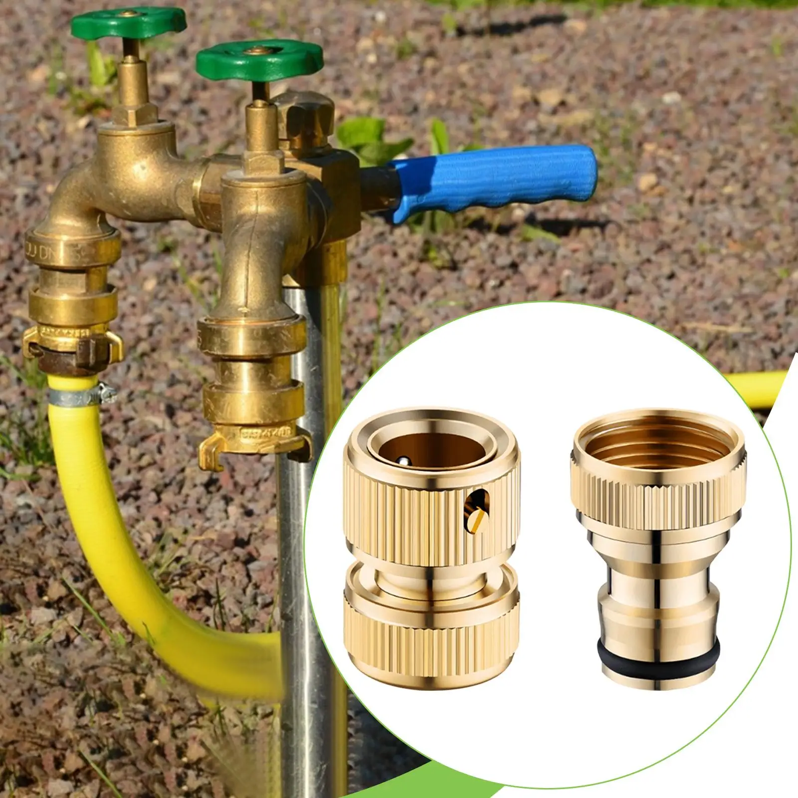 Solid Brass Quick Connector Fitting for Garden Hose Adapter Set High Pressure Washer Coupling Watering Tools Leakproof