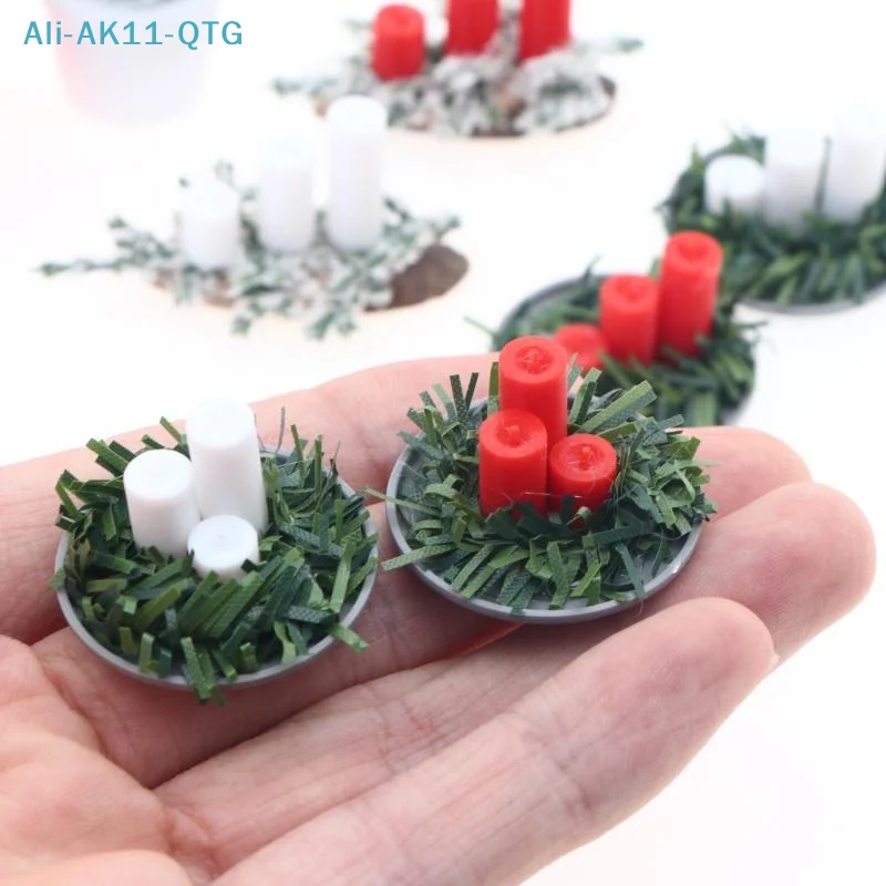 NEW Candle/Tree DIY Xmas Living Room Decor 1:12 Miniature Dollhouse Christmas Scene Accessories Micro Landscape Model