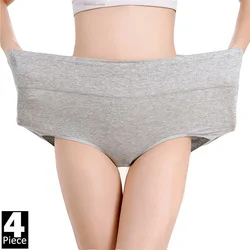 4Pcs/Lot High Waist Underwear Cotton Panties Women Body Slim Abdominal Underwear Plus Size Girls Briefs Female Lingerie Shaper