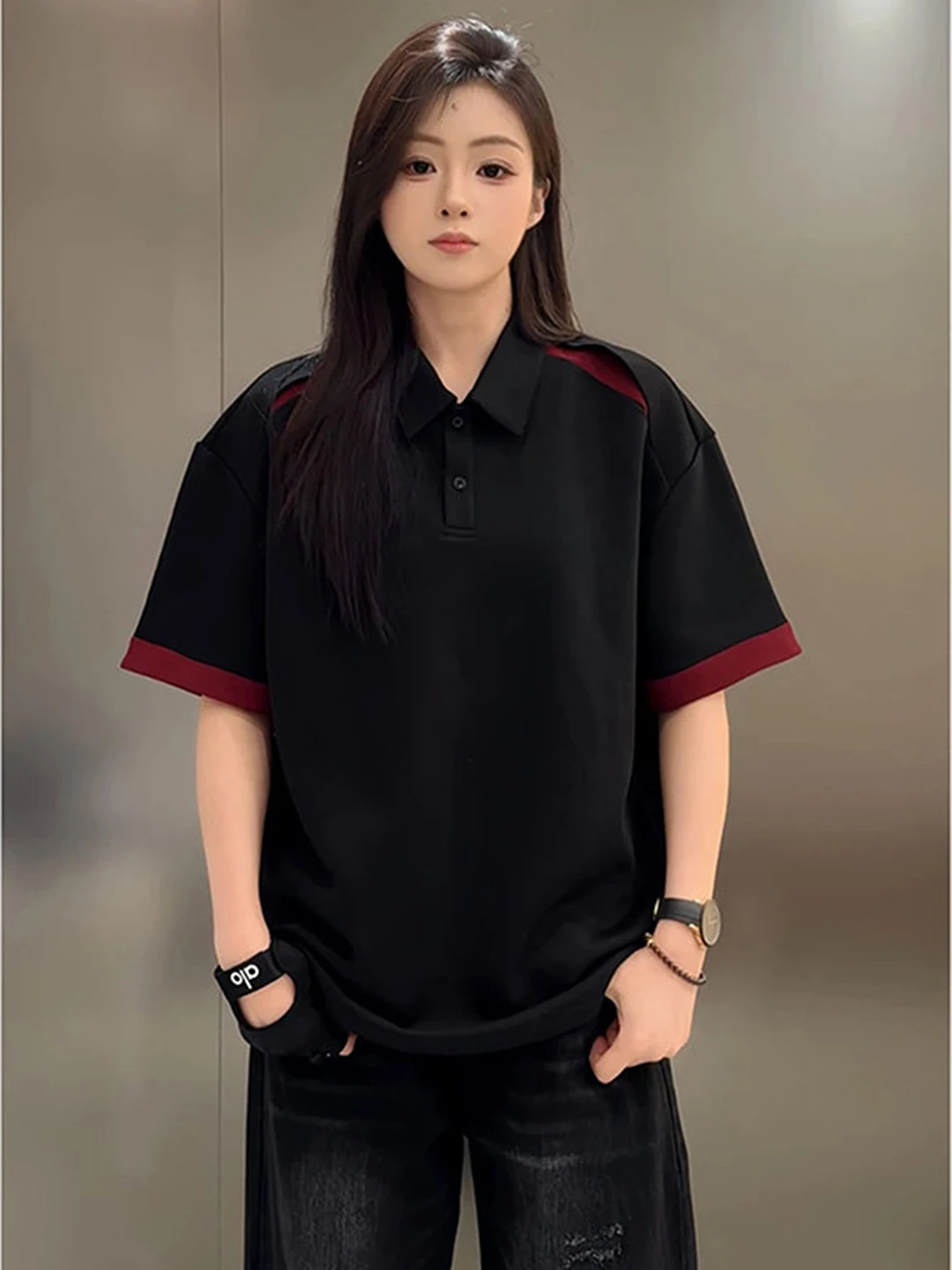 

Cleanfit Color Block Shirt Short Sleeve Men's Style American Structure Design Heavyweight Half Sleeve T-Shirt Summer Fas...