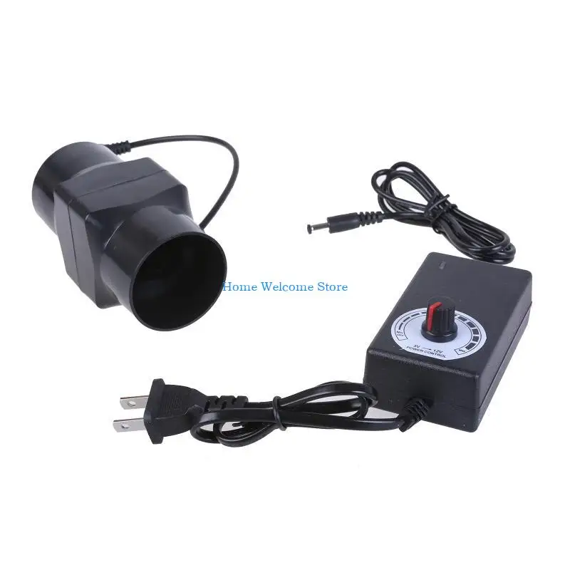 

F68E Pipe Exhaust Fan Duct Ceiling Air Ventilations Blowers Boosters Window Exhaustor with Power Variable Speed Controllers