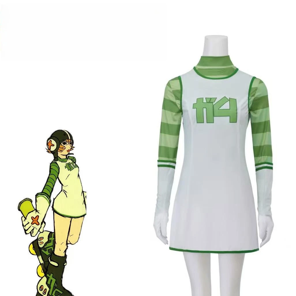 Disfraz de Jet Set Radio Gum, disfraz de personaje de juego, ropa de actuación de disfraces de Halloween para mujeres adultas