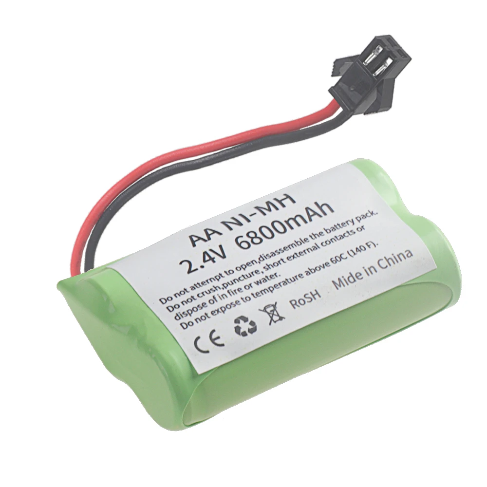 AA NiMH 2.4v Battery For Rc Toys Car Tank Train Robot Boat Electric Tool Lighting AA 2.4V 6800mAh Rechargeable Batteries Pack