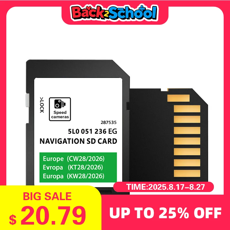

Map Update Europe for Skoda Octavia Superb Fabia Rapid Yeti Vehicle GPS SD Card Navigation GEN2 Version Software 2026 GPS