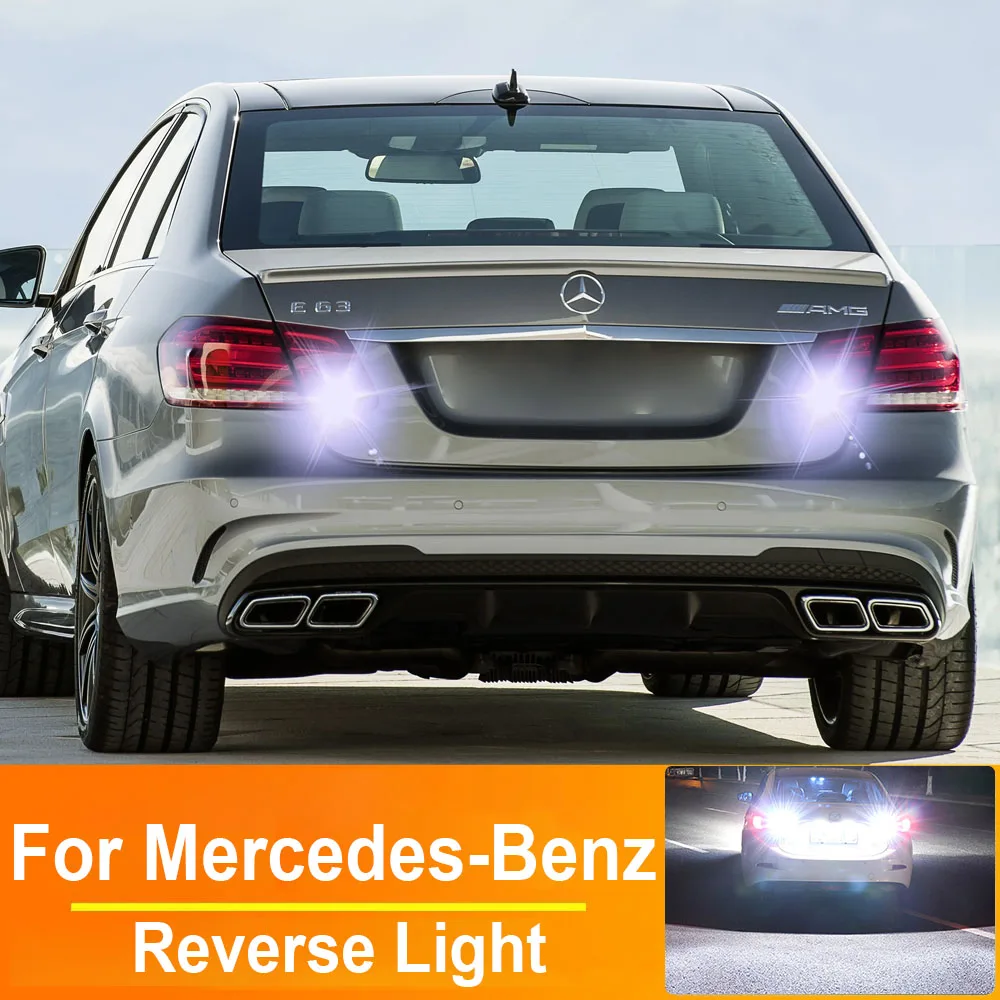 2pcs Reverse Light Bulbs Back Up Lamp For Mercedes Benz W212 W221 W176 W164 CL W16W T15 921 912 LED Canbus NO ERROR