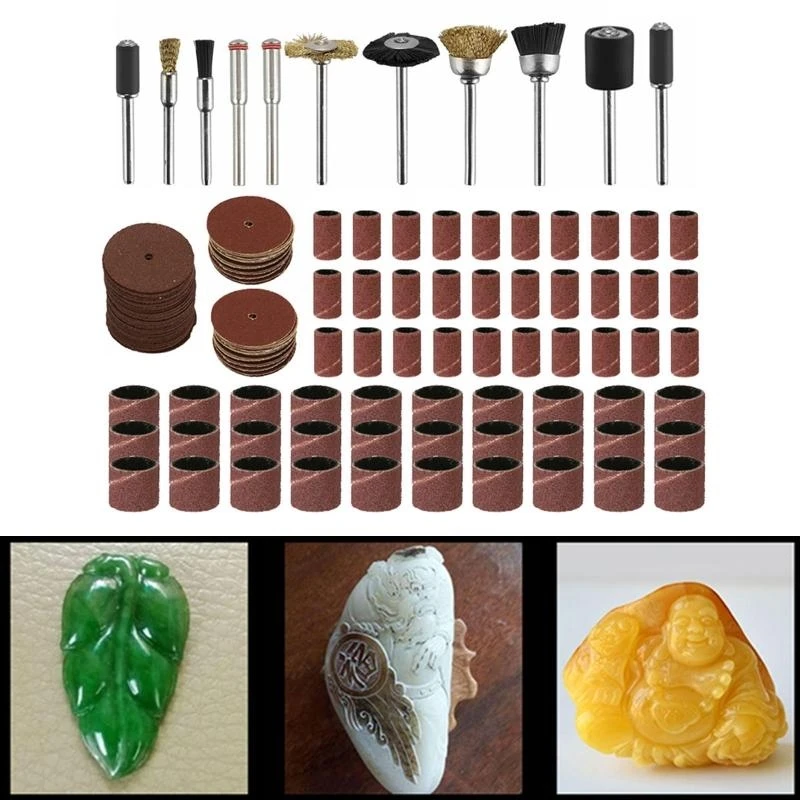 

2025 New High Quality 150Pcs Rotary Power Tool Fits 1/8" Shank Sanding Polish Bit Set Grinder Grinding Polishing Bit Accessories