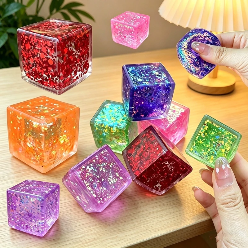 

Random Mini Water Cube Blind Bag Squishy Squeeze Toy Maltose Polygon Fidget Toy Slow Rebound Anti-Anxiety Fidget Squeeze Toy
