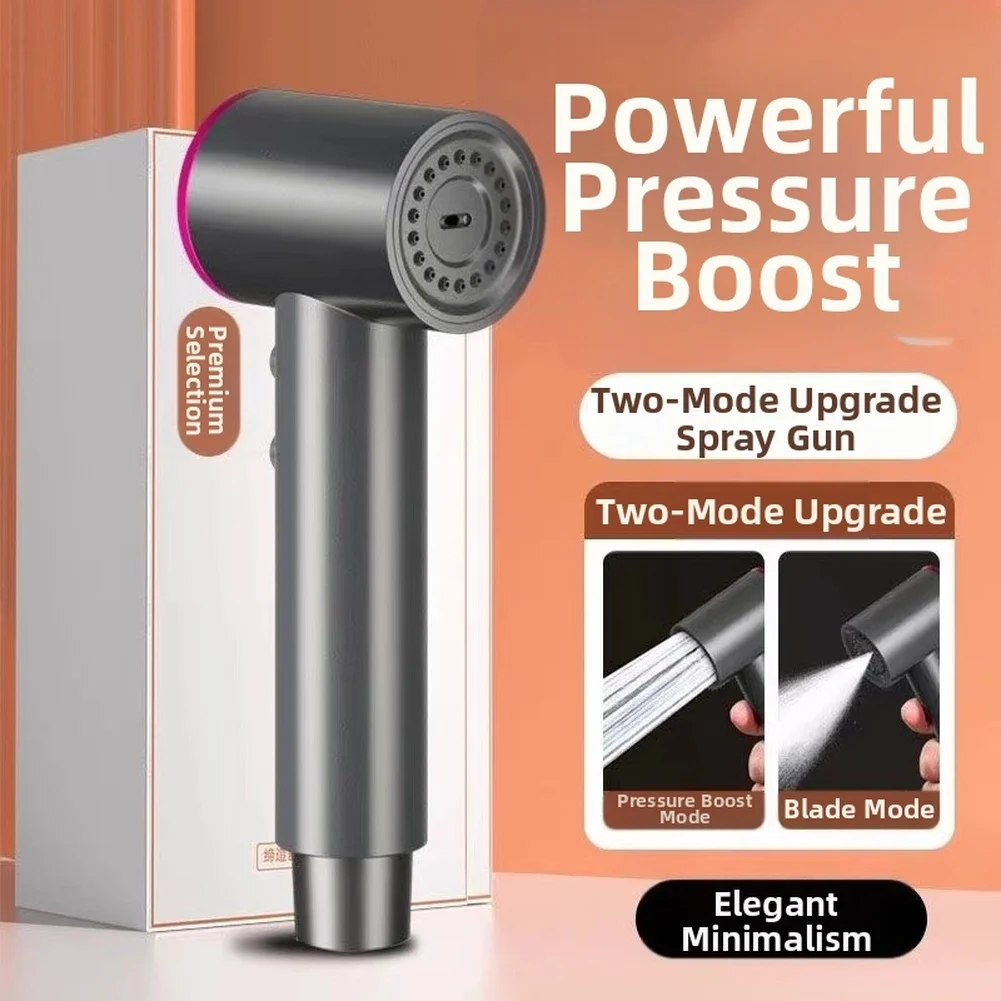 ABS Toilet Spray Head with Magnetic Base Dual Mode High Pressure Water Flow Shower Mist for Home Bathroom Cleaning