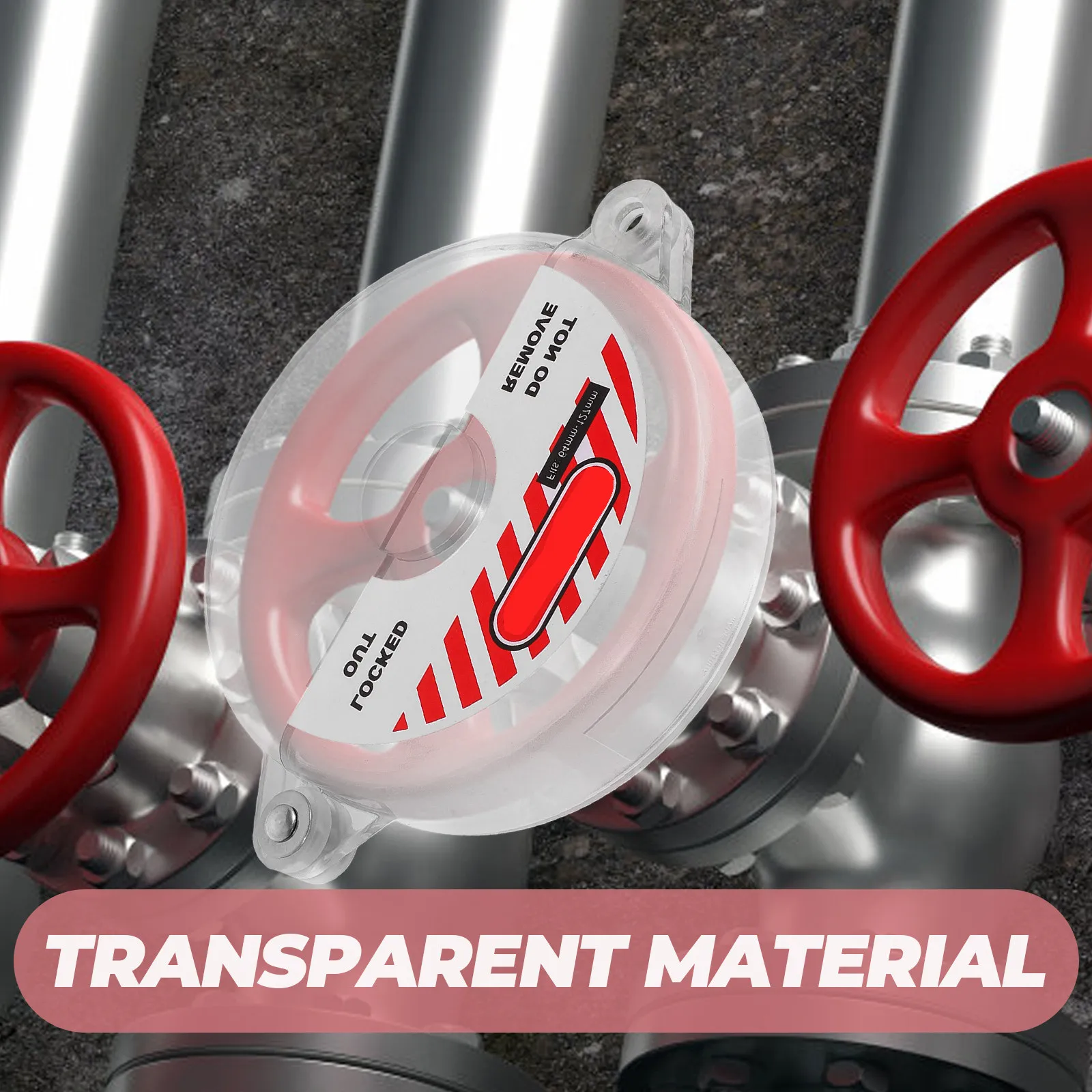 Transparent Valve Lock Safety Isolation Lock for Gate Valves Equipment Maintenance Doors Corrosion Resistant Wear Resistant High