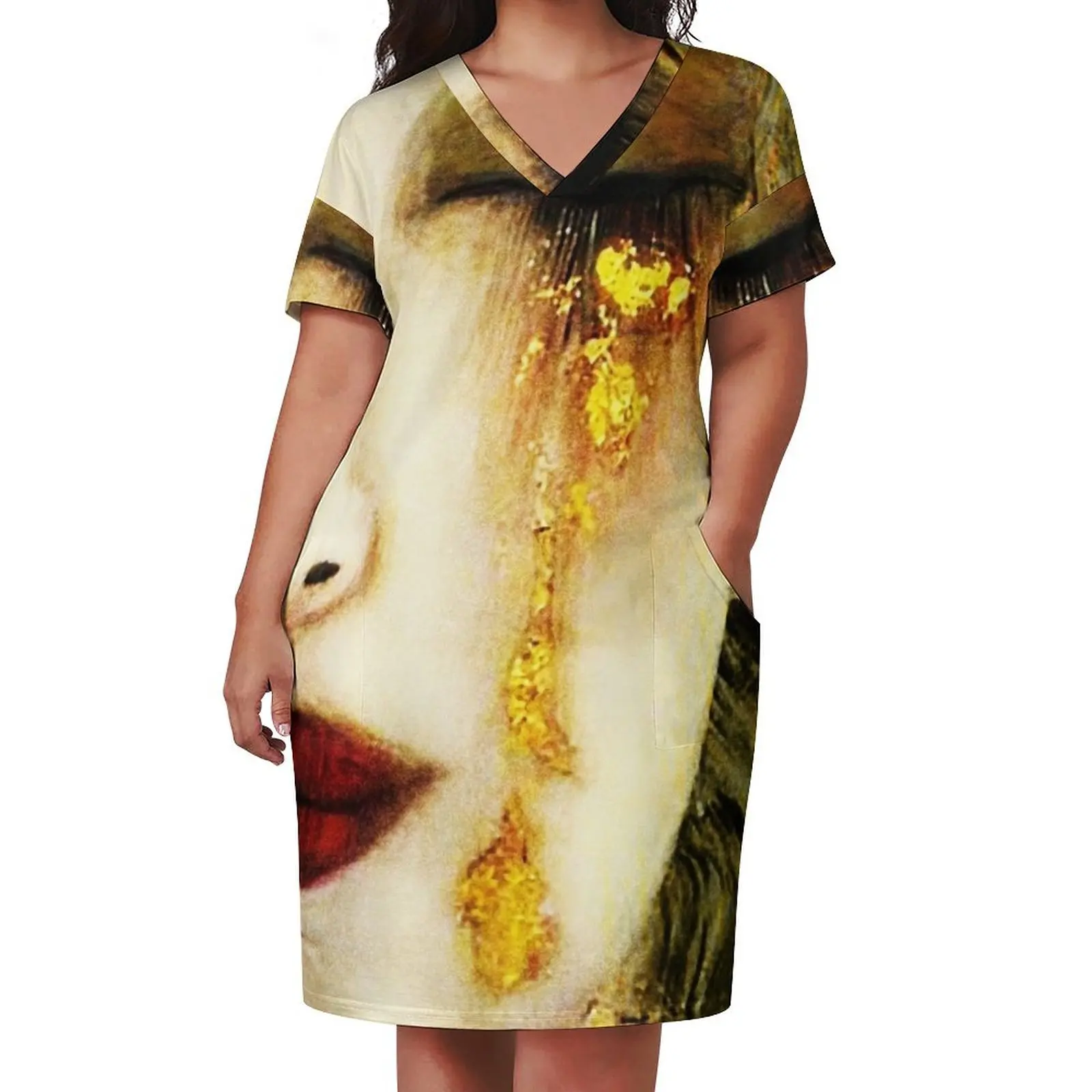 Golden Tears Freya’s Tears of Gold Anne Marie Zimmerman (School of Klimt) Loose Pocket Dress bandage dress luxury dress