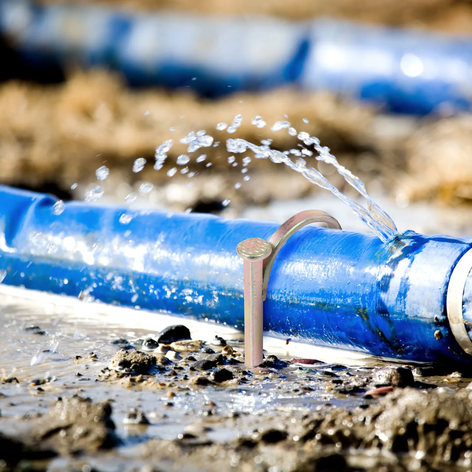 

20pcs 0.52In Water Pipe Fixed Hook High-Strength Steel Nail No Punching Needed Garden Hose Clamp Wall Mount Fastener Clip