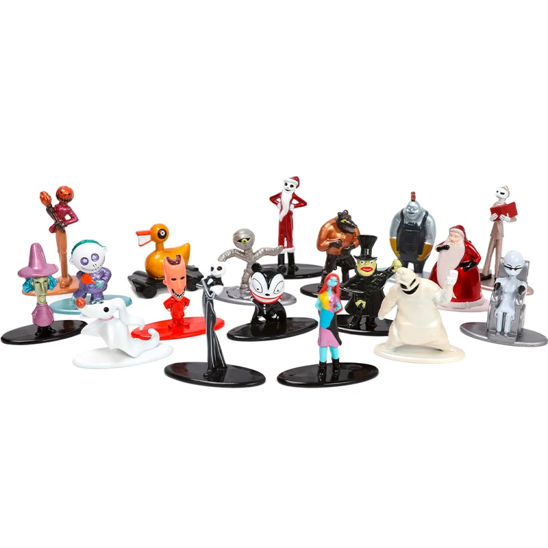 Disney Tim Burton‘s The Nightmare Before Christmas Metal Figures Model Set Jack Skellington Sally Halloween Decorations Gifts