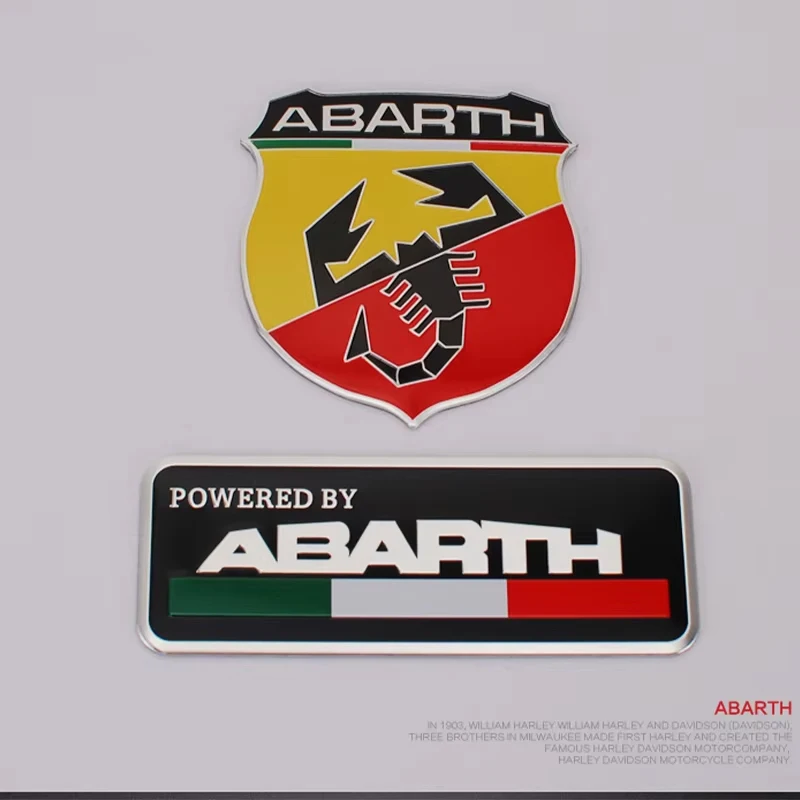 ملصق شعار معدني للسيارة ملحقات تزيين صندوق السيارة لـ FR Punto Ducato Fiat Abarth 500 Tipo Stilo Palio Bravo Pondo #4