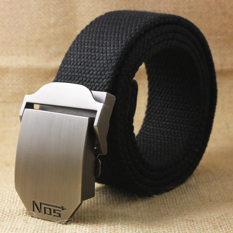 2024 Outdoor Versatile Metal Nylon Belt MEN's Tactical Woven Plastic Buckle Belt, Perforated Canvas Nylon Belt