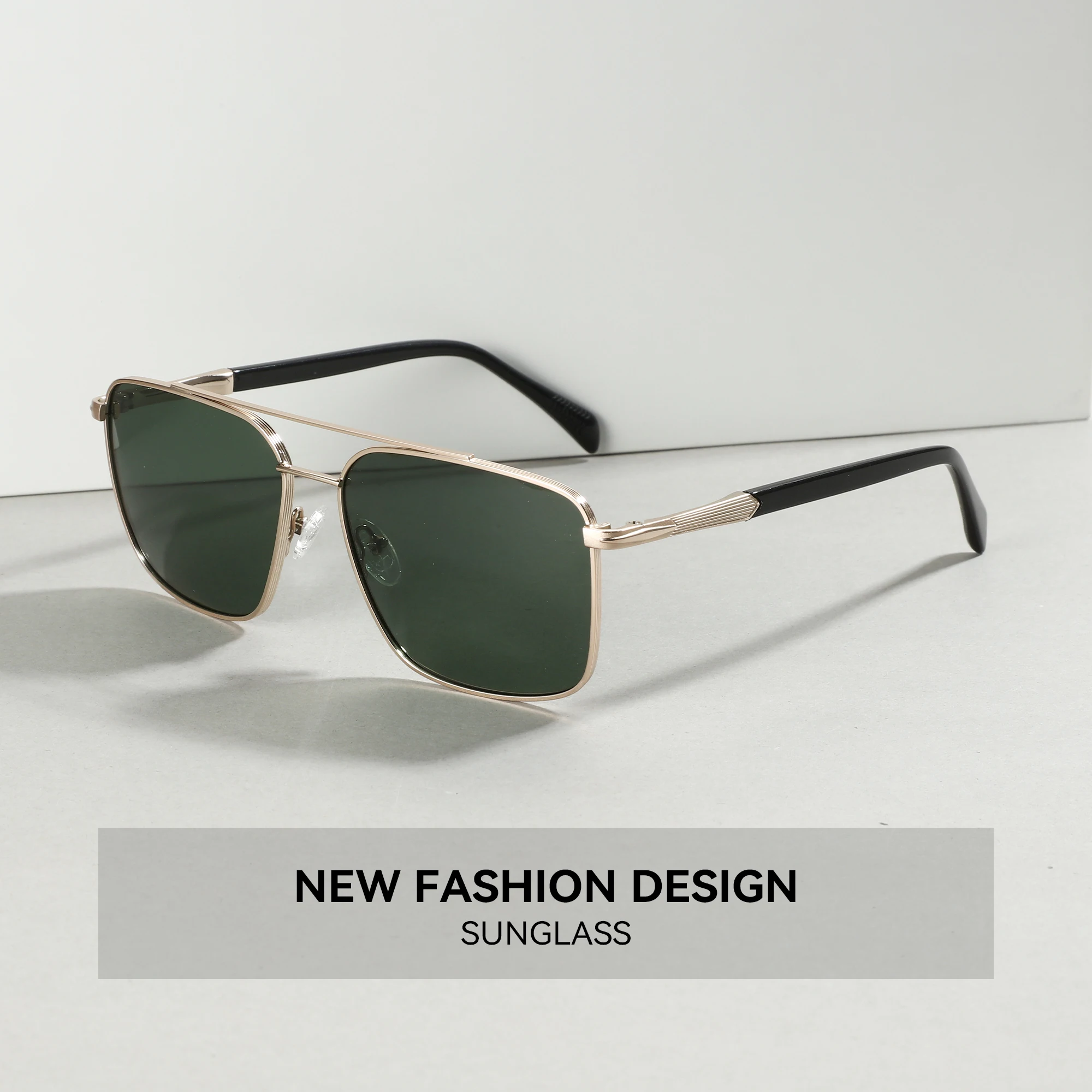 ZENOTTIC Herren-Sonnenbrille mit Polarisationsfilter, Doppelbrücke, Pilotenbrille, hochwertige Metall-Sonnenbrille zum Angeln, Fahren, RTM-2108 – Detail 1