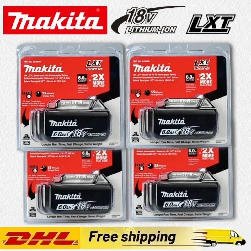 

Genuine 6AH makita BL1860 6ah Battery Power Tools Li-ion Replacement LXT BL1850 BL1840 for 18V Screwdriver with BMS 18v battery