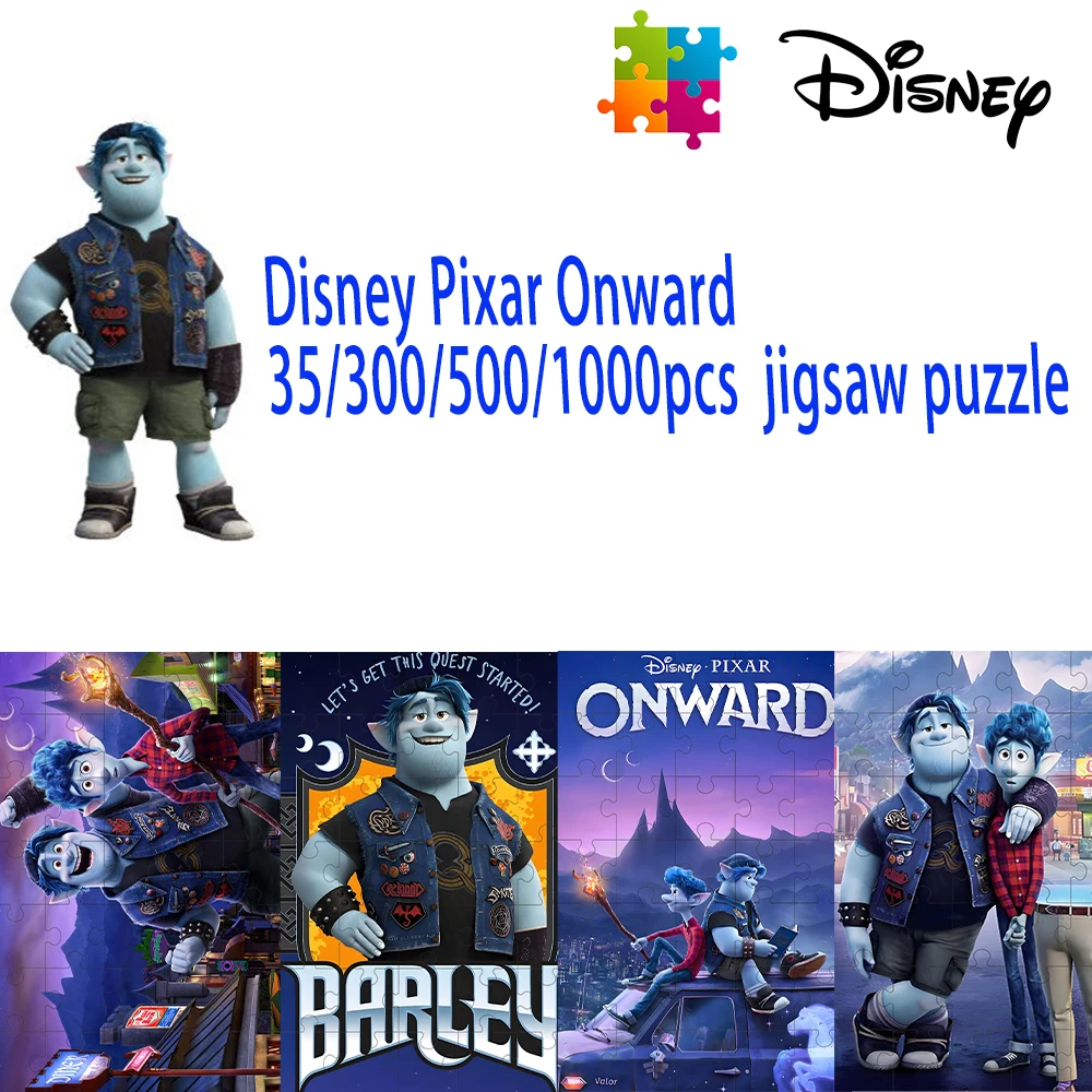 Disney Pixar Onward 35/300/500/1000pcs puzzle  wooden onePiece Puzzles for Adults childrenEducational Toys Gifts