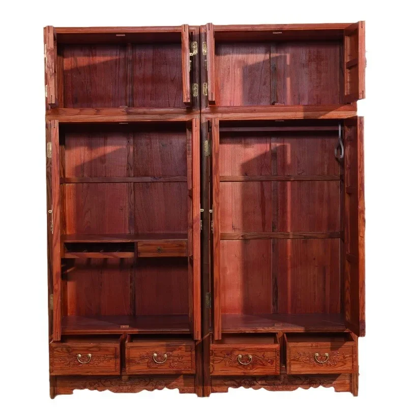 

All solid wood, wardrobe, home, bedroom, golden rosewood, Chinese style, four-door large wardrobe