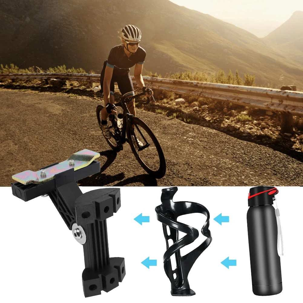 Triathlon Dual Water Bottle Cage Mount Bracket for Bicycles - Ideal for Long Distance Cycling Races and Training Rides