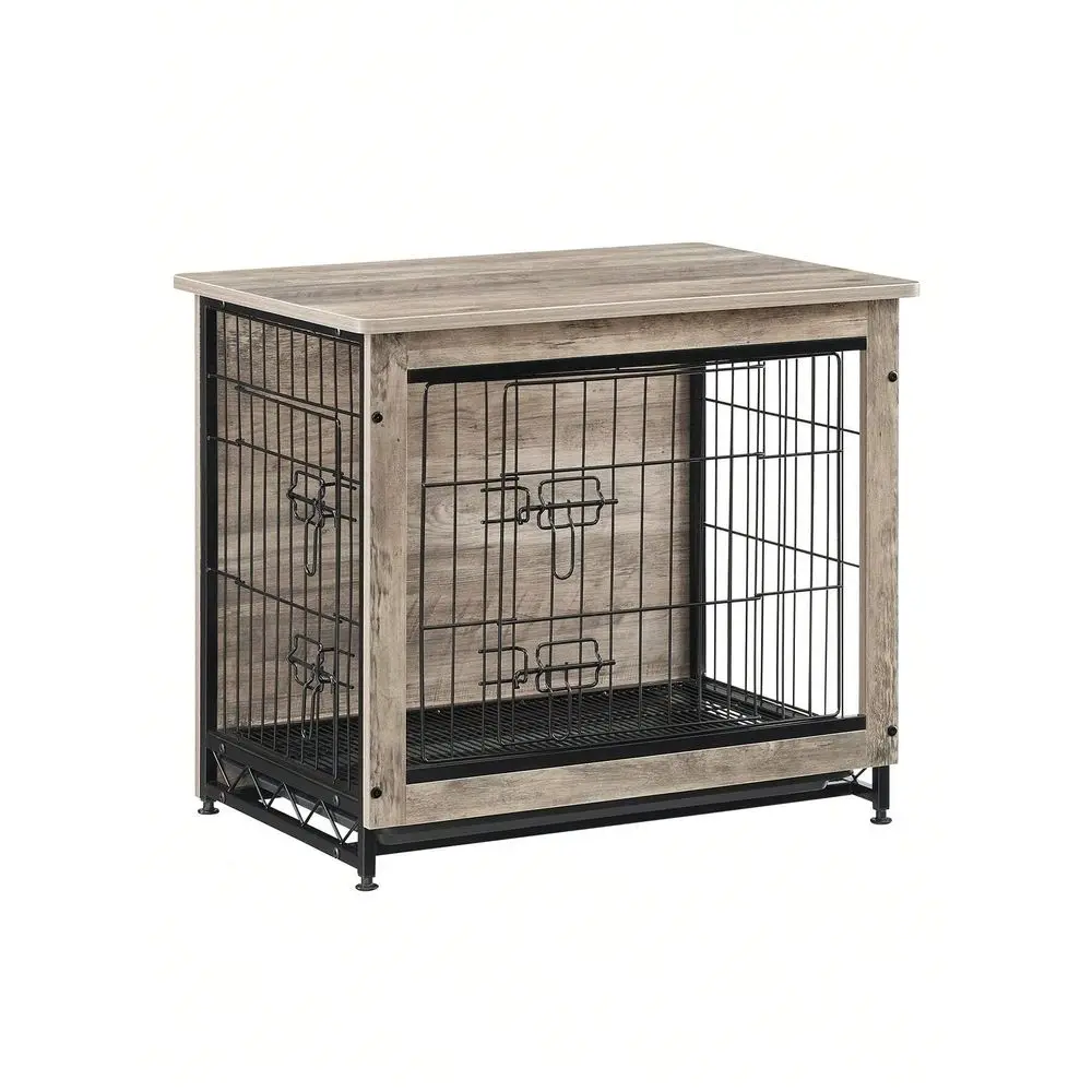 

Dog Crate Furniture, Side End Table, HeavyDuty Dog Cage With MultiPurpose Removable Tray, DoubleDoor Dog House