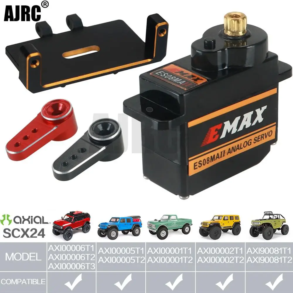 Emax Es08ma Ii 12g Analog Metal Gear Servo For Rc Car Model 1/24 Axial Scx24 90081 Axi00006 Axi00002 Gladiator Upgrade Parts