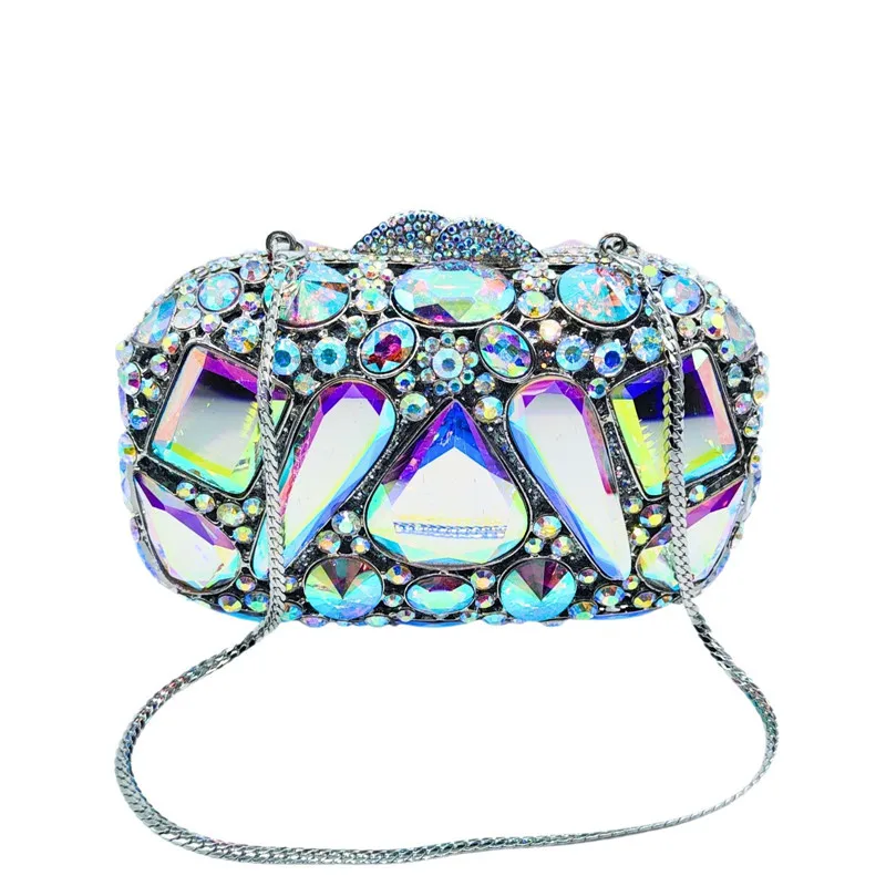 

Green Rhinestone Woman Clutch Stone Fashion Evening Bag Diamond Crystal Wedding Party Bridal Purse Banquet Gala New Handbag