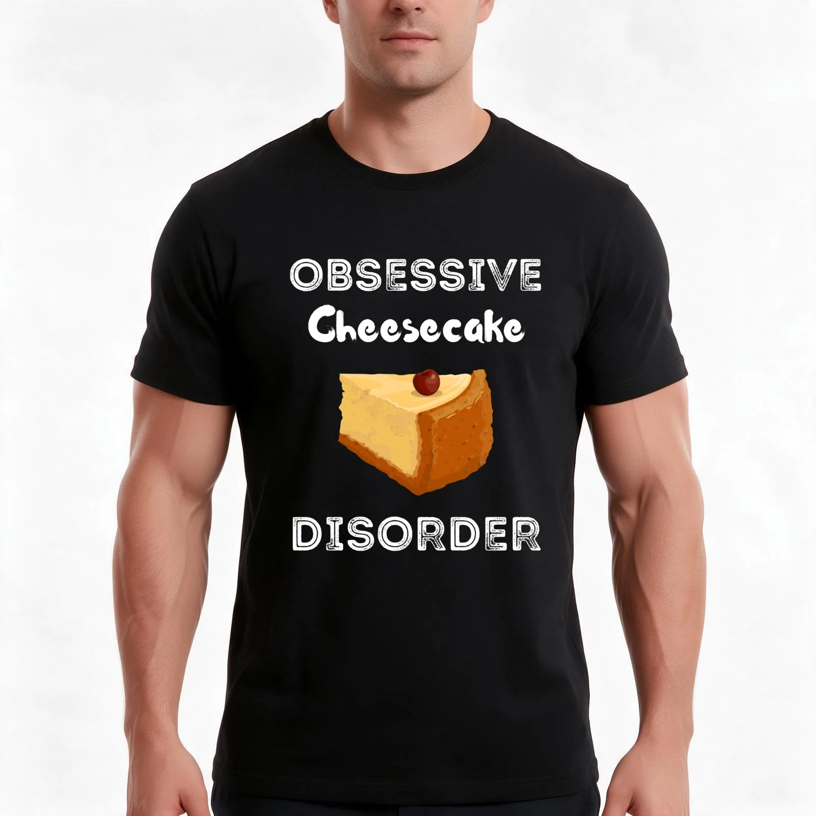 Obsessive Cheesecake Disorder Shirt T-Shirt Summer Casual Cotton Tee Oversized Streetwear Tops Vintage Graphic Print