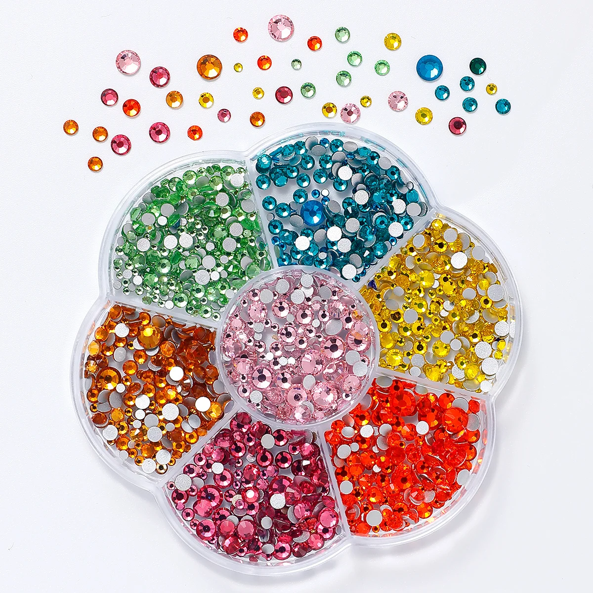 SS4-SS20 Multi-size Red Blue Crystal Nail Rhinestones Flatback Crystal Clear Diamond Gems DIY Nail Art Decorations Strass Stones