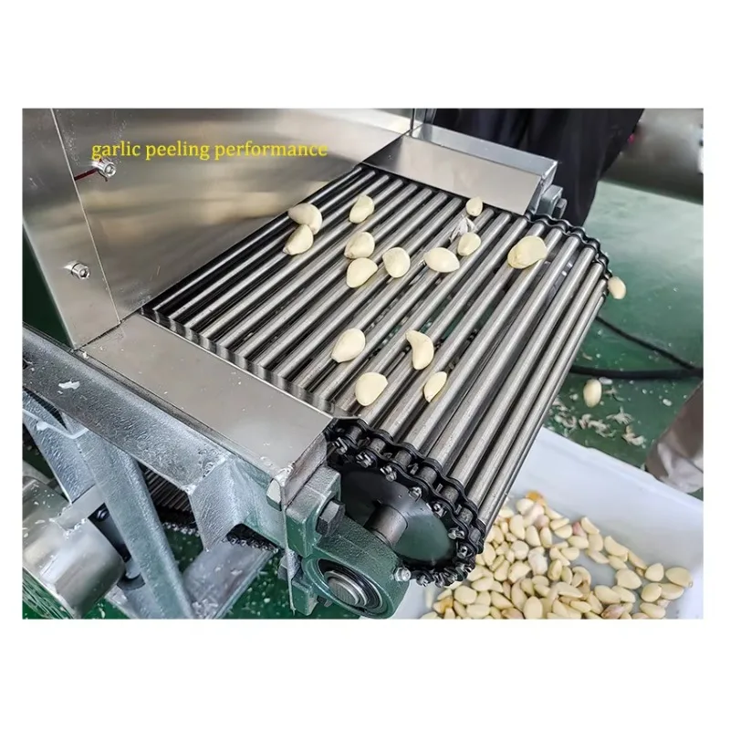 Customized Stable Running Dry Garlic Peeler Pneumatic Chain With Silent Compressor