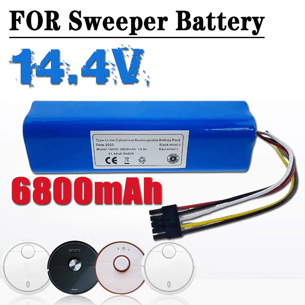 

14.8V 6800mAh INR18650 MH1 4S2P-300S Robot Battery for Cecotec Conga 5090 5490 6090 Robotic Vacuum Cleaner