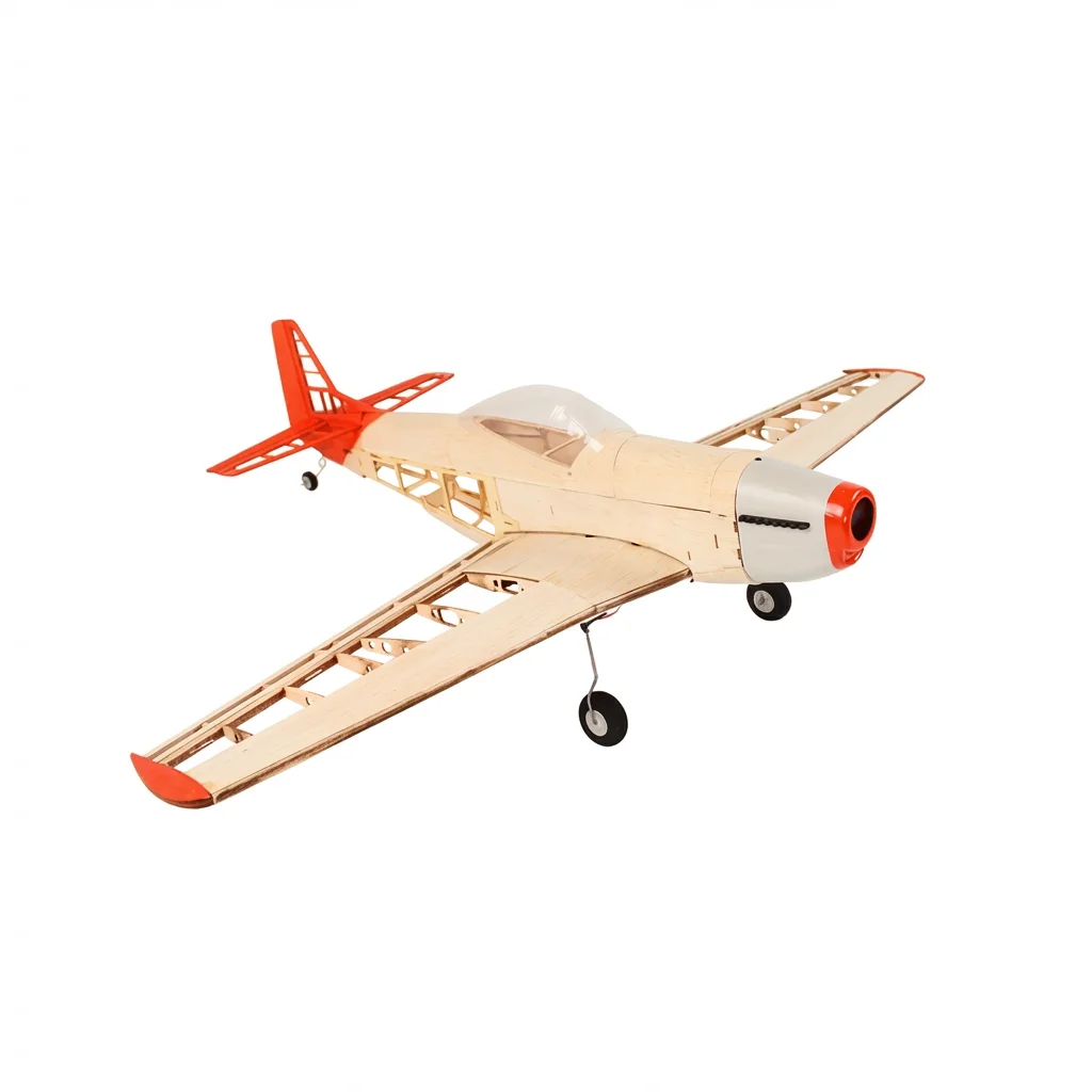 NEW P51 Mustang RC AirPlanes Laser Cut Balsa Wood Airplane Kit Frame Wingspan 1010mm  Model Building Kit - view 5