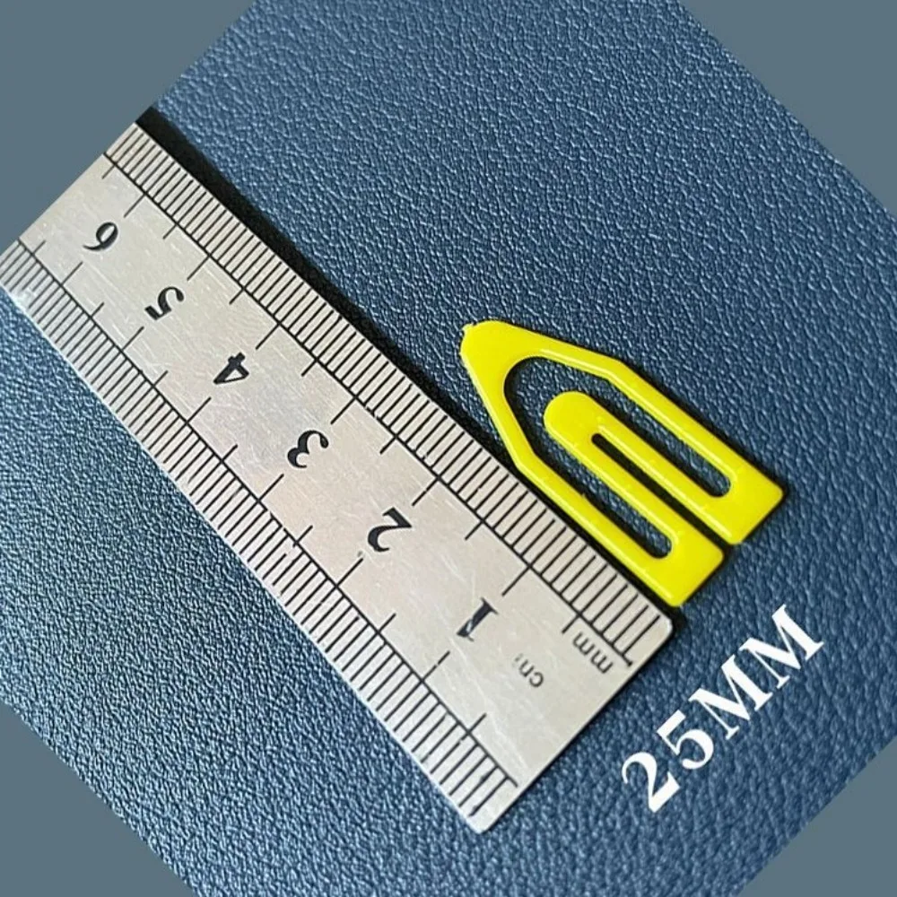 New Ship Shape Paper Clip Plastic Mini Universal Bookmark Arrowhead Solid Color Plastic Label